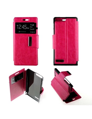 Etui folio en Simili cuir Rose