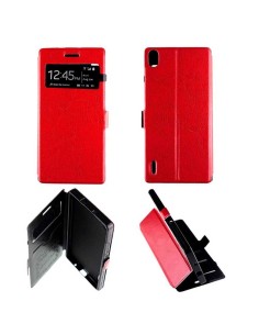 Etui Folio Rouge simili cuir | 1001coques.fr