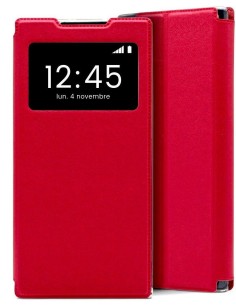 Etui Folio Rouge simili cuir | 1001coques.fr