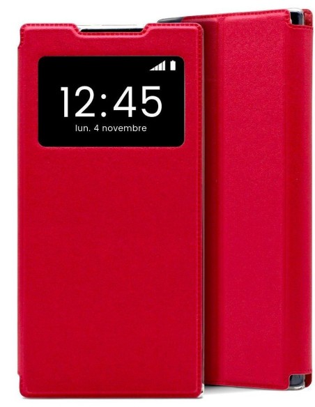 Etui folio en Simili cuir Rouge pour Huawei Mate 30 Lite
