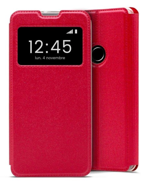 Etui folio en Simili cuir Rouge pour Huawei P Smart 2020
