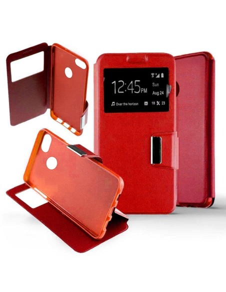 Etui folio en Simili cuir Rouge pour Huawei P9 Lite Mini