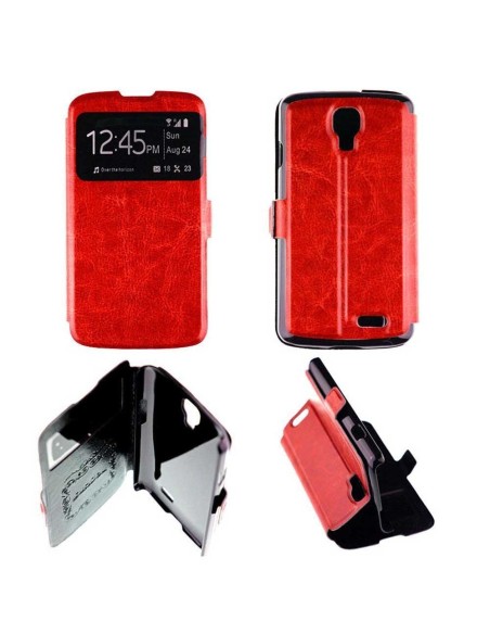 Etui folio en Simili cuir Rouge pour LG F70