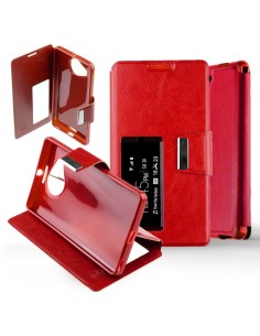 Etui Folio Rouge simili cuir | 1001coques.fr