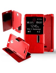 Etui Folio Rouge simili cuir | 1001coques.fr