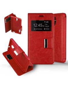 Etui Folio Rouge simili cuir | 1001coques.fr