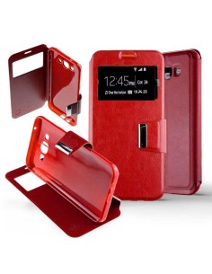 Etui Folio Rouge simili cuir | 1001coques.fr