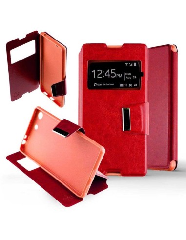 Etui folio en Simili cuir Rouge