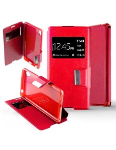 Etui Folio Rouge simili cuir | 1001coques.fr