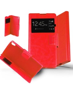 Etui Folio Rouge simili cuir | 1001coques.fr