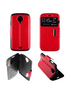 Etui Folio Rouge simili cuir | 1001coques.fr