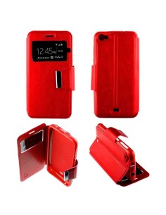 Etui Folio Rouge simili cuir | 1001coques.fr