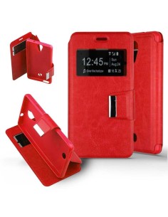 Etui Folio Rouge simili cuir | 1001coques.fr