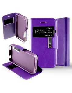 Etui Folio Violet simili cuir | 1001coques.fr