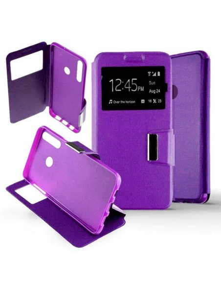 Etui folio en Simili cuir Violet pour Huawei P Smart Plus 2019