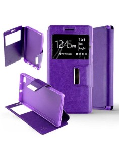 Etui Folio Violet simili cuir | 1001coques.fr