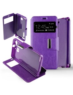 Etui Folio Violet simili cuir | 1001coques.fr