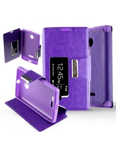 Etui Folio Violet simili cuir | 1001coques.fr