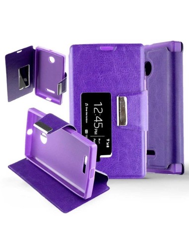 Etui folio en Simili cuir Violet