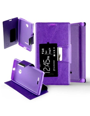 Etui folio en Simili cuir Violet