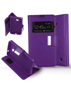 Etui Folio Violet simili cuir | 1001coques.fr