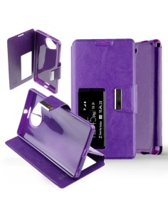 Etui Folio Violet simili cuir | 1001coques.fr