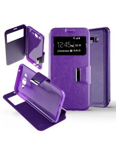 Etui Folio Violet simili cuir | 1001coques.fr