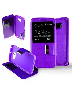 Etui Folio Violet simili cuir | 1001coques.fr