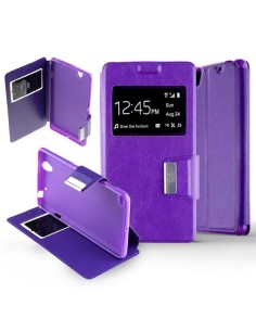 Etui Folio Violet simili cuir | 1001coques.fr