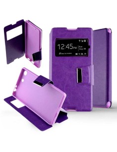 Etui Folio Violet simili cuir | 1001coques.fr