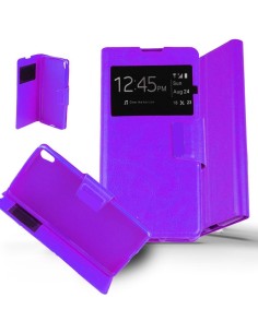 Etui Folio Violet simili cuir | 1001coques.fr