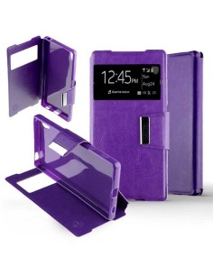 Etui Folio Violet simili cuir | 1001coques.fr