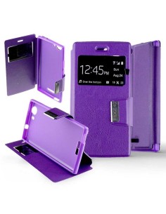 Etui Folio Violet simili cuir | 1001coques.fr