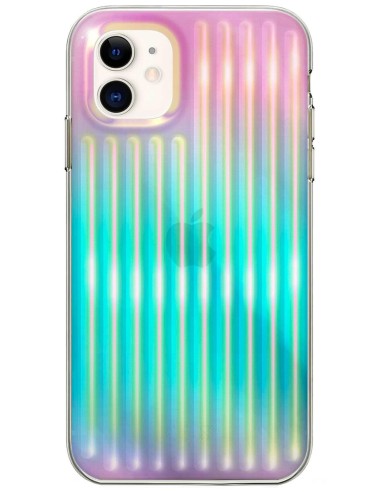 Coque rigide holographique Ciel rosé