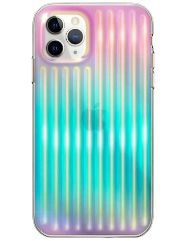 Coque rigide holographique Ciel rosé