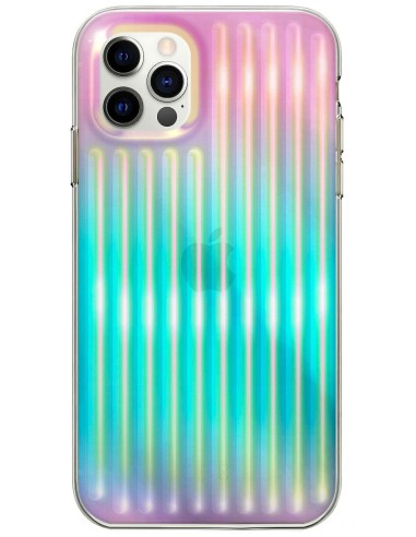 Coque rigide holographique Ciel rosé