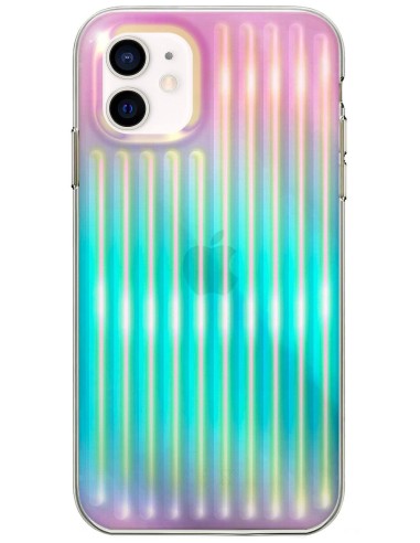 Coque rigide holographique Ciel rosé