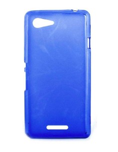 Coque en silicone gel givré Bleu Translucide | 1001coques.fr