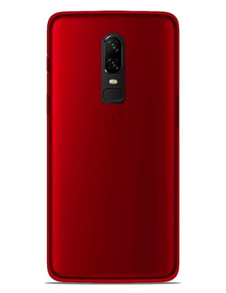 Coque en silicone Givré Rouge pour OnePlus 6
