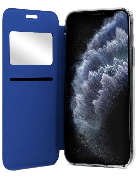 Couverture - Etui folio en Simili cuir Bleu