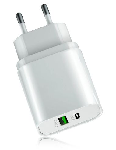 Chargeur secteur double rapide USB/USB-C 20w 5.4A