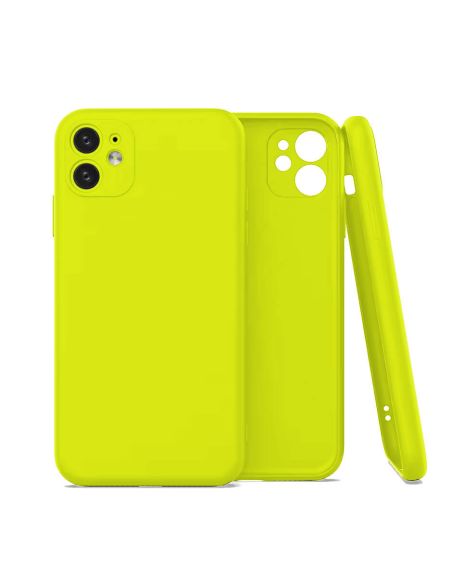 Coque en silicone Mat Jaune Fluo