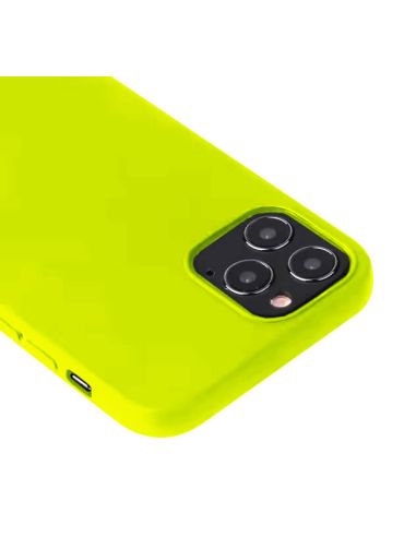 Coque en silicone Mat Jaune Fluo