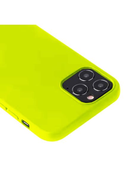 Coque en silicone Mat Jaune Fluo
