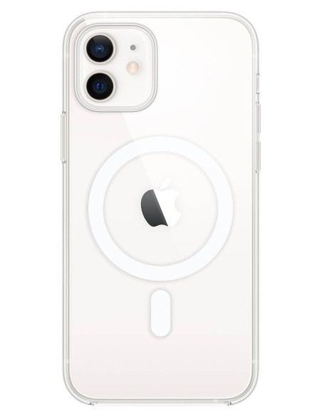 Coque en silicone MagSafe transparent pour Apple iPhone 12