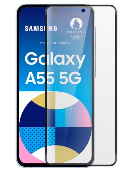 Film en Verre Trempé 4D pour Samsung Galaxy A55 5G - Noir