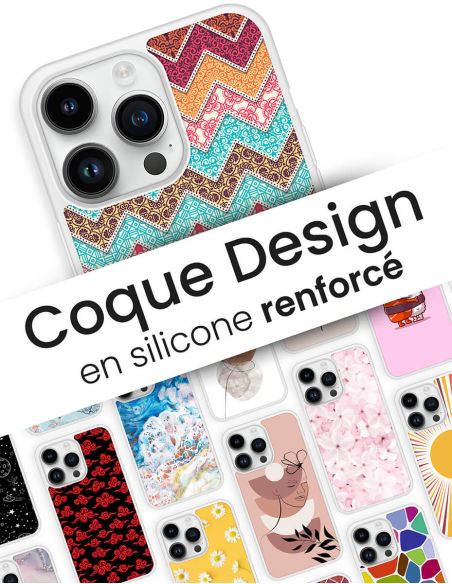 Coque en silicone renforcée imprimée