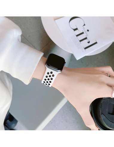 Bracelet pour Apple Watch en silicone à trous