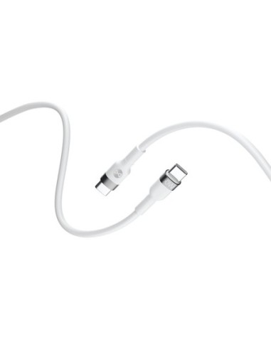 Câble Flexible USB-C vers USB-C 1m 60W - Blanc