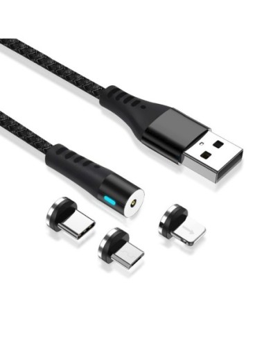 Câble magnétique 3 en 1 - Noir